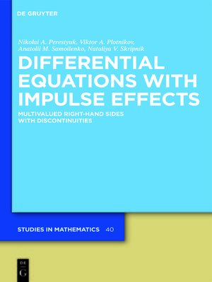 cover image of Differential Equations with Impulse Effects